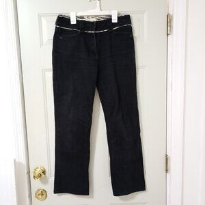 Ernest  Jeans Size 42 Black Low-Rise Tapered Leg Jeans Casual Woman's
